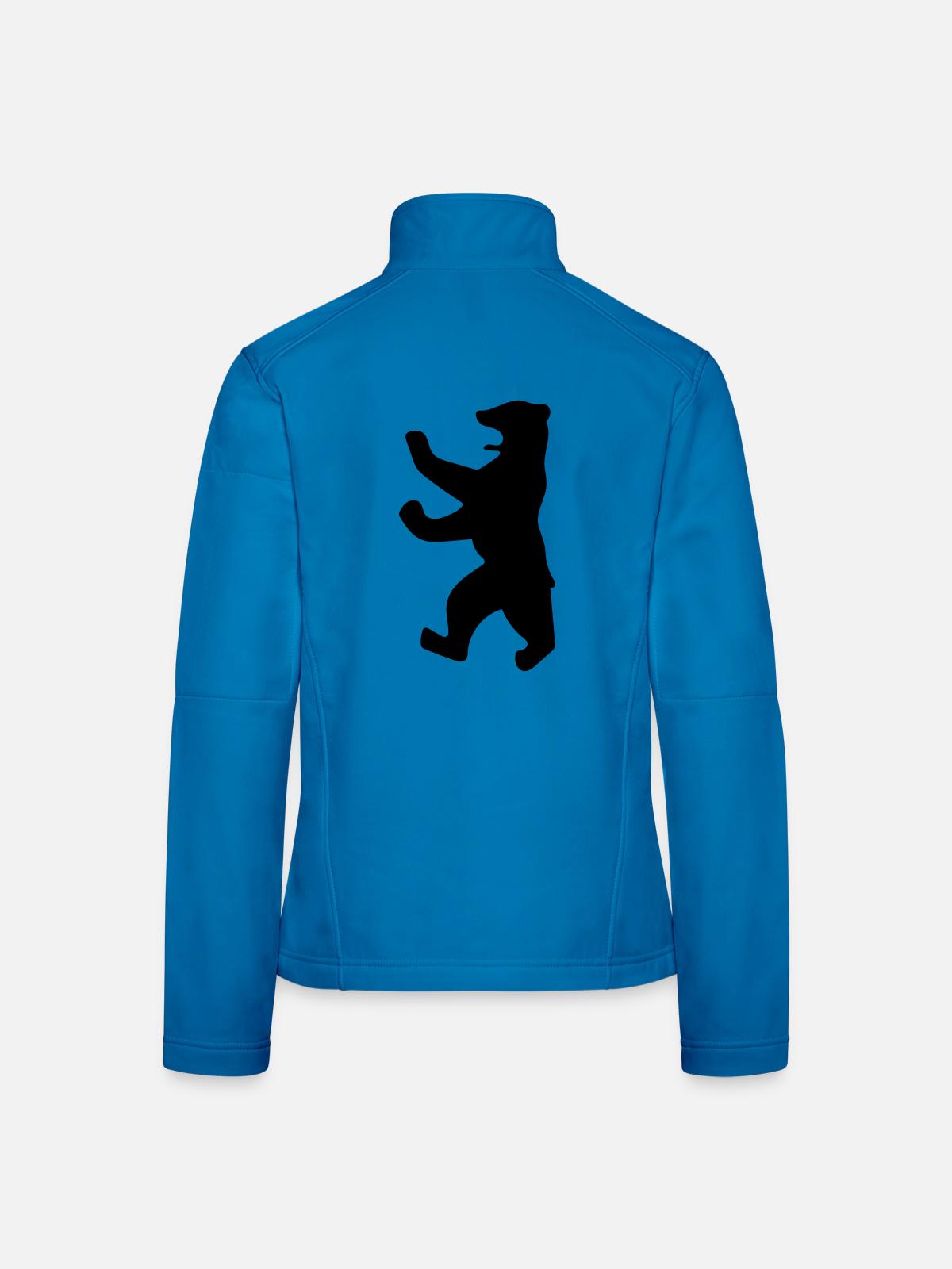 Berliner Bär - Frauen Softshelljacke - Lichtblau - Hinten