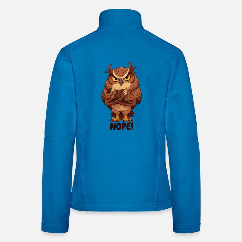 Nope! Grim owl with attitude Women's Softshell Jacket