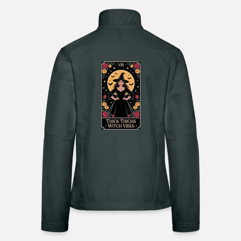 Dicke Oberschenkel Hexenvibes Tarot Frauen Softshelljacke