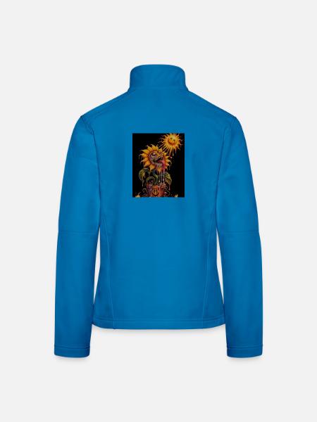Sonnenblume - Frauen Softshelljacke - Lichtblau