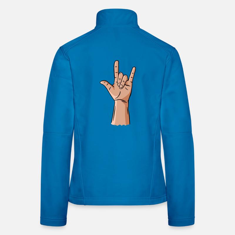 devil horns / rock and roll / metal hand gesture Women's Softshell Jacket