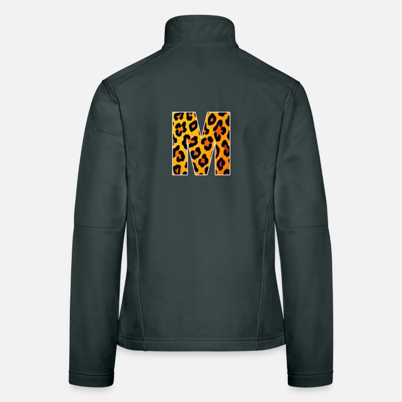 Leopard M Buchstabe Frauen Softshelljacke