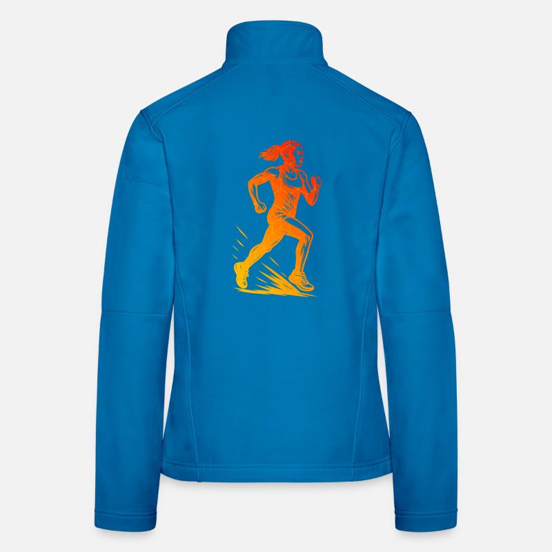 Conception de course pleine de caractère Veste en tissu softshell Femme