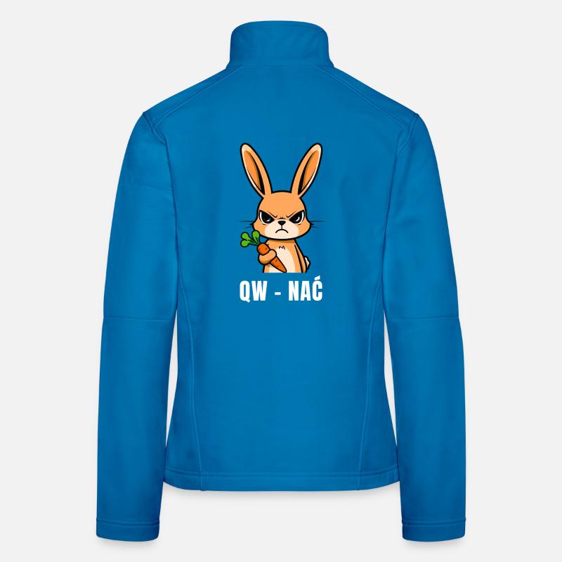 QW NAĆ - Funny Rabbit (pun) Women's Softshell Jacket