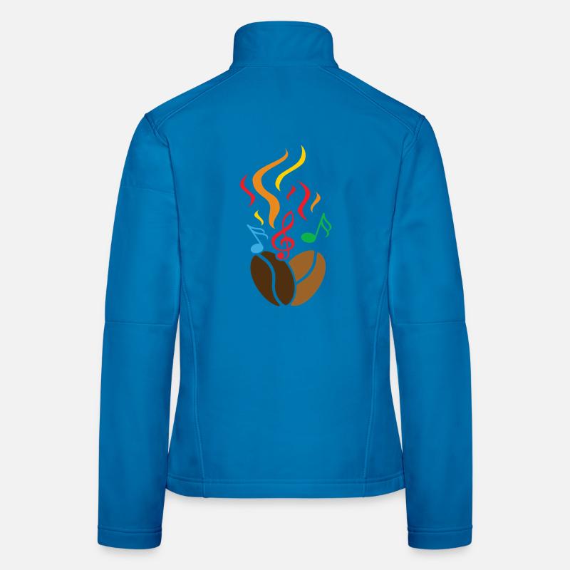Kaffeebohnen mit Noten Frauen Softshelljacke