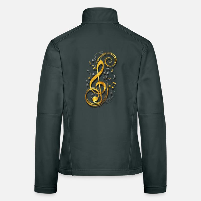 Music Note - Music Key - Note Key - Note Women's Softshell Jacket