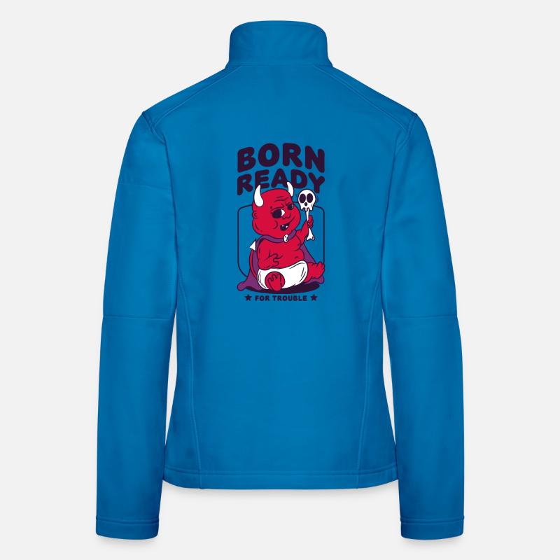Born Ready for Trouble Baby Devil Women's Softshell Jacket