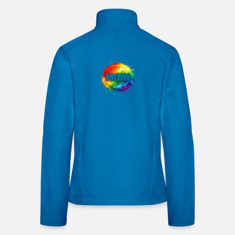 Moin im Regenbogenwasserfall Frauen Softshelljacke