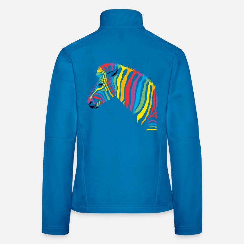 rainbow zebra Frauen Softshelljacke