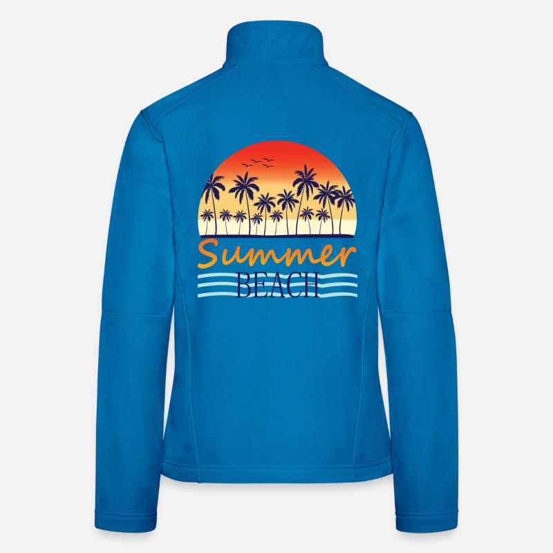 Summer Beach - Frauen Softshelljacke - Lichtblau