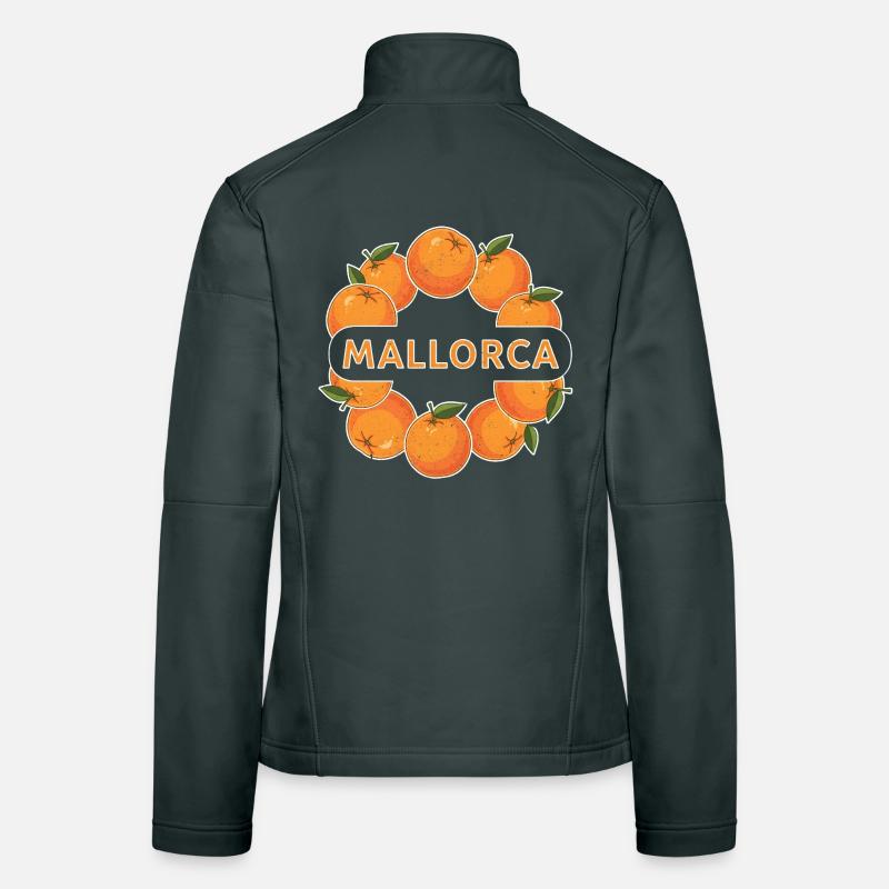 Mallorca Orange Circle Women's Softshell Jacket
