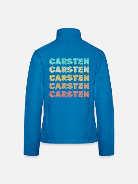 Name Carsten - Frauen Softshelljacke - Lichtblau - Hinten