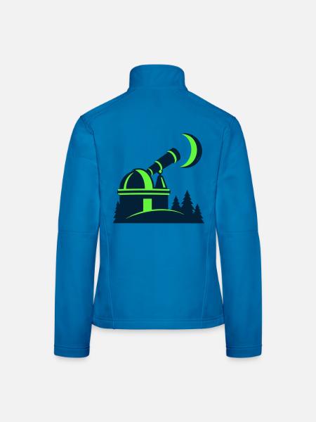 Sternwarte Teleskop Grafik - Frauen Softshelljacke - Lichtblau - Hinten