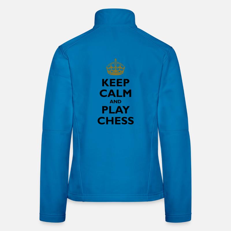 Keep calm and play chess - Frauen Softshelljacke - Lichtblau