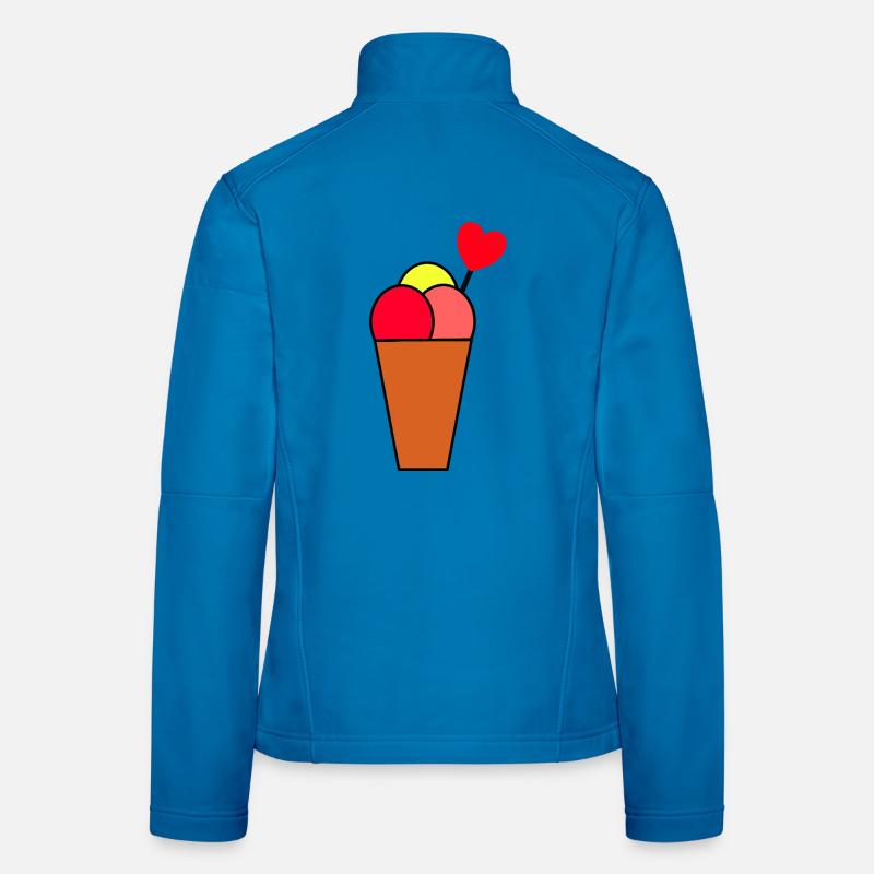 Herz im Eisbecher Eis Frauen Softshelljacke