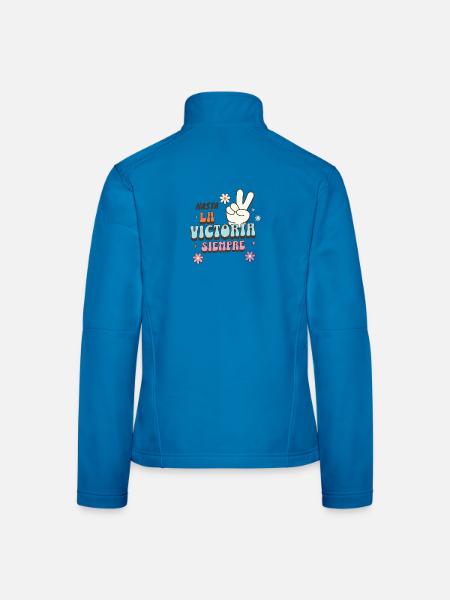 Hasta la victoria siempre - Frauen Softshelljacke - Lichtblau - Hinten