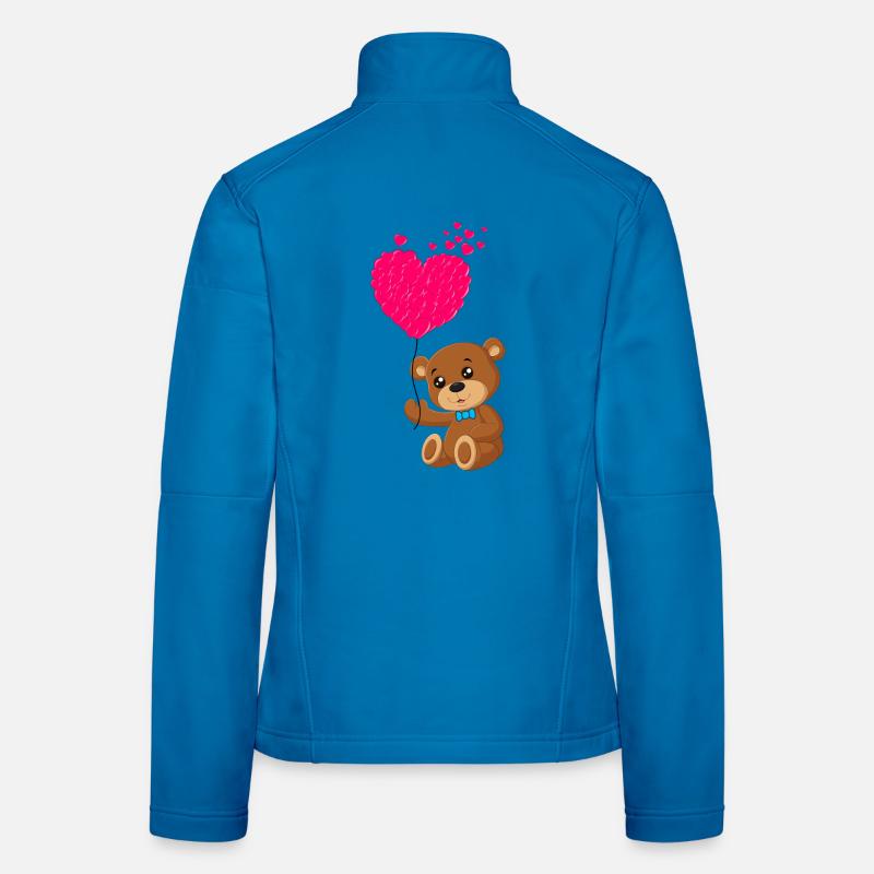 Teddy bear with a heart Women's Softshell Jacket