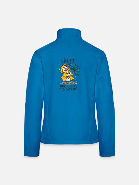 Lustige Ente – Anders als geplant - Frauen Softshelljacke - Lichtblau - Hinten