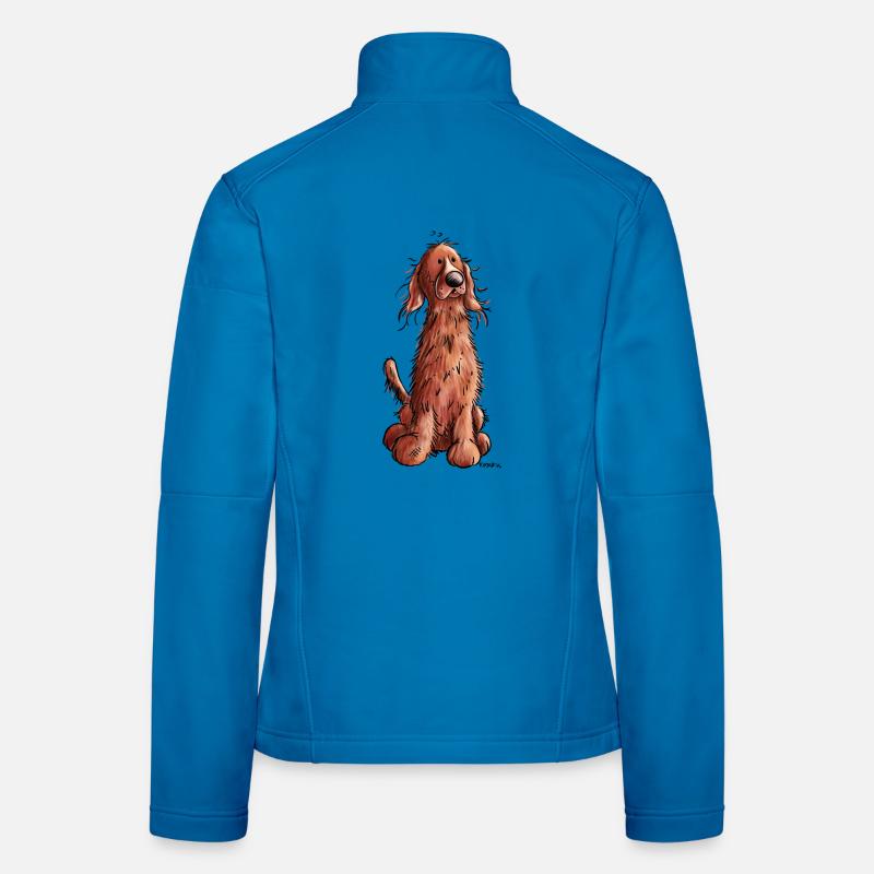 Süßer Irish Setter Frauen Softshelljacke