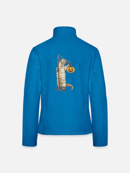 Pêche à la loutre d’Halloween - Veste en tissu softshell Femme - bleu clair - Dos