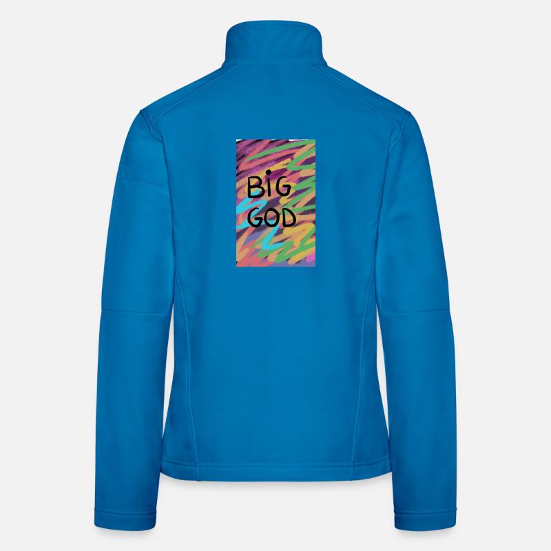 Big God Retro - Women's Softshell Jacket - light blue