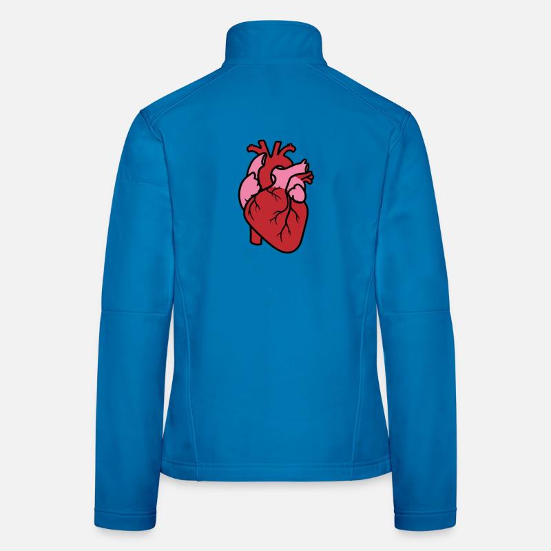 Anatomical Heart Realistic Organ Vector Women's Softshell Jacket
