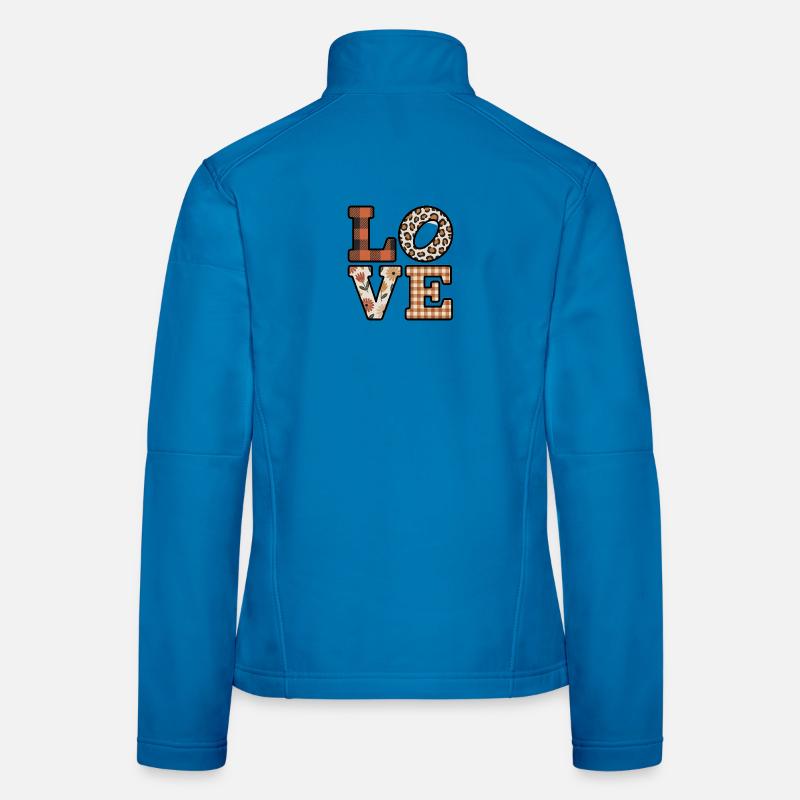 Love contrasting patterns in decorated letters Women's Softshell Jacket