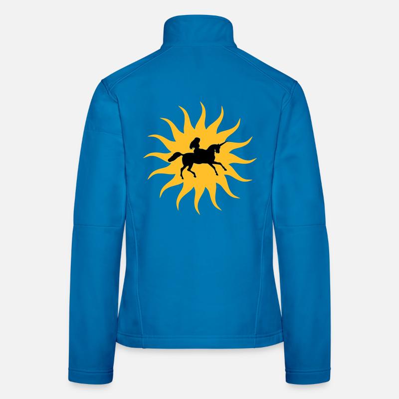 Sonne mit Einhorn Frauen Softshelljacke