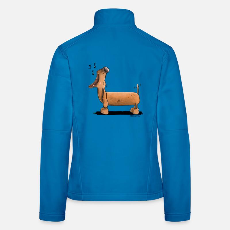 Yelling Dachshund - Dachshund - Comic Women's Softshell Jacket
