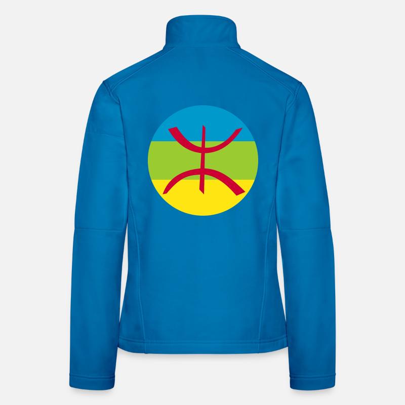 Sticker drapeau berbère cocarde amazigh Veste en tissu softshell Femme