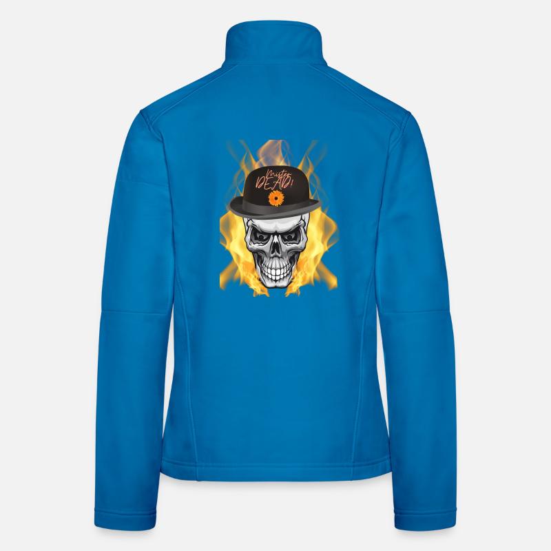 biker, skull, fire Women's Softshell Jacket