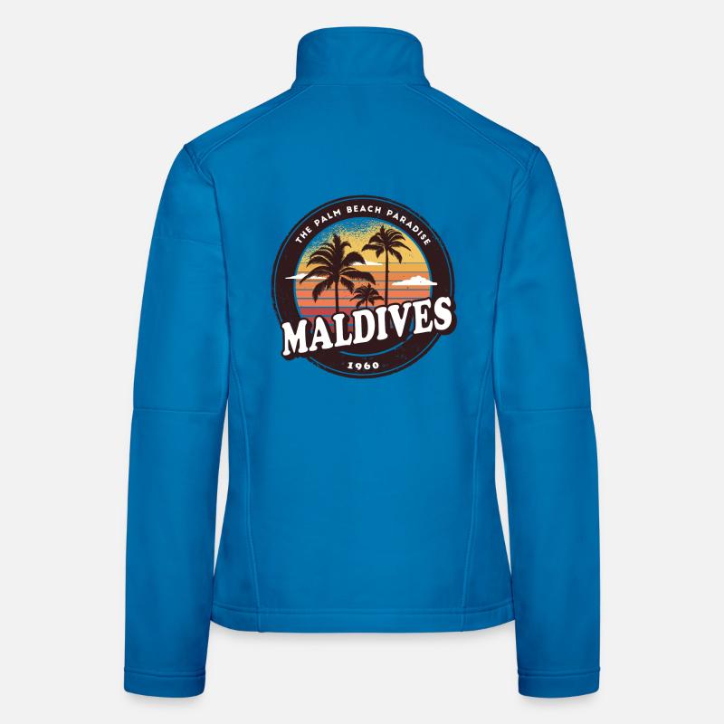 Maldives Vintage Beach Design / Gift Idea Women's Softshell Jacket