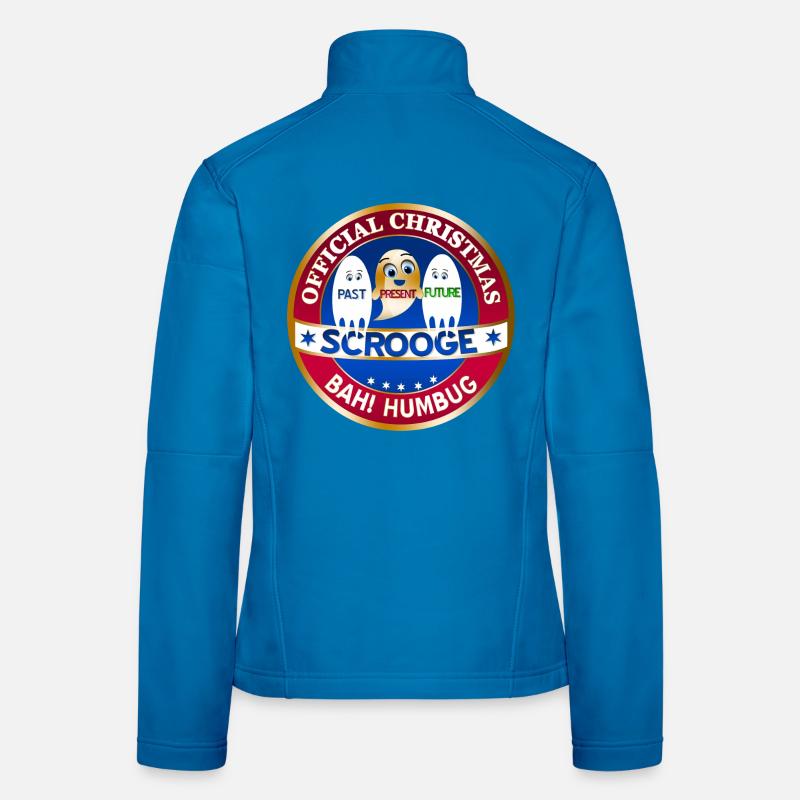 Scrooge Past Present Future Badge Women's Softshell Jacket
