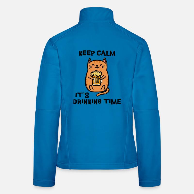 Fest Bier Statement Trinken Katze Frauen Softshelljacke