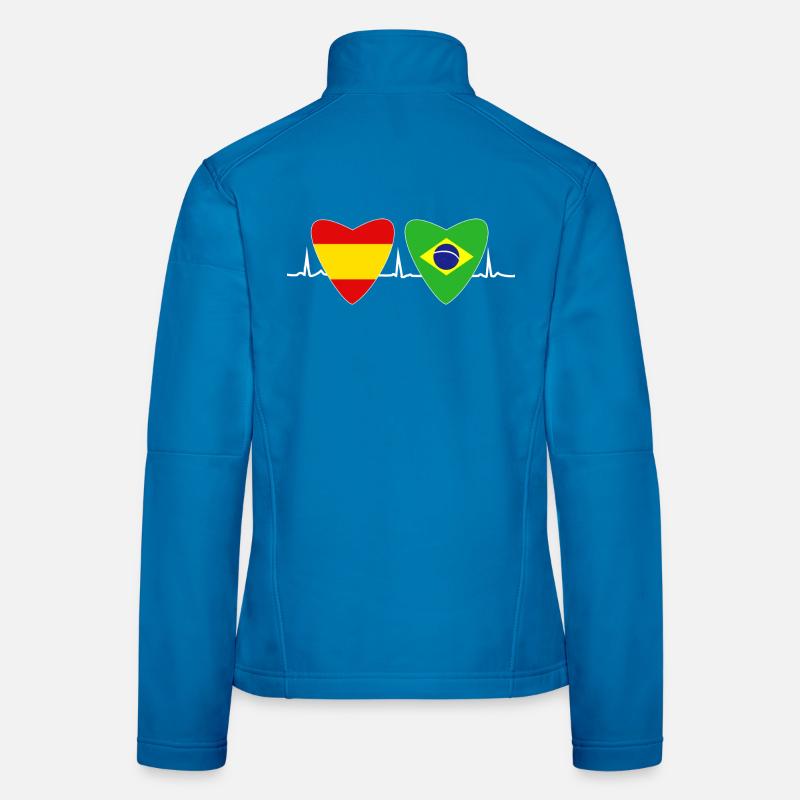 Brasilien Spanier Brasilianer Flagge Geschenk Frauen Softshelljacke