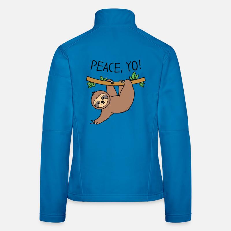 Faultier Cool Statement Hängematte Dschungel Tier Frauen Softshelljacke