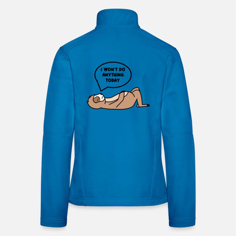 Relax Sloth Lazy Chill Statement Sleep Veste en tissu softshell Femme