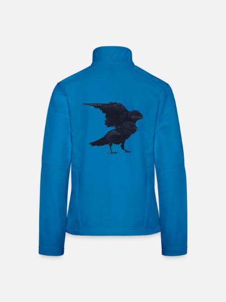 krähe flattern, goth, geburtstagsgeschenk Mann - Frauen Softshelljacke - Lichtblau - Hinten
