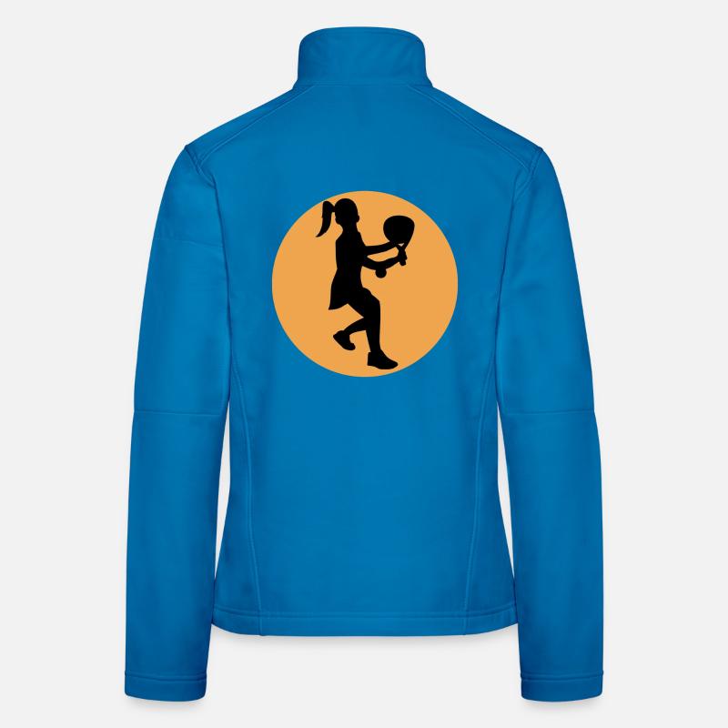Schläger Bälle Trainer Padel Spieler Training Frauen Softshelljacke