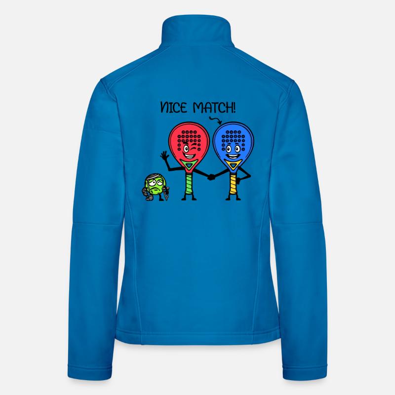 Racket Player Statement Padel Balls Padel Team - Women's Softshell Jacket - light blue