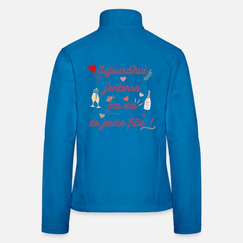 EVJF future mariée. Enterrement vie célibataire Veste en tissu softshell Femme