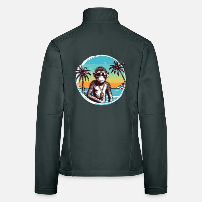 Cool Monkey * Conception de plage d’été Veste en tissu softshell Femme