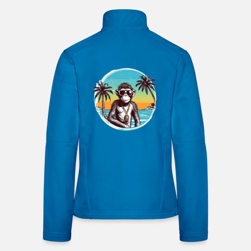 Cool Monkey * Conception de plage d’été Veste en tissu softshell Femme