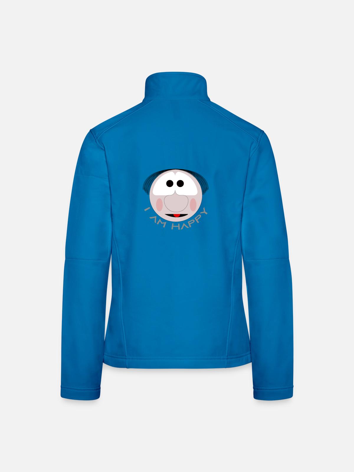 Glücklich - Frauen Softshelljacke - Lichtblau - Hinten