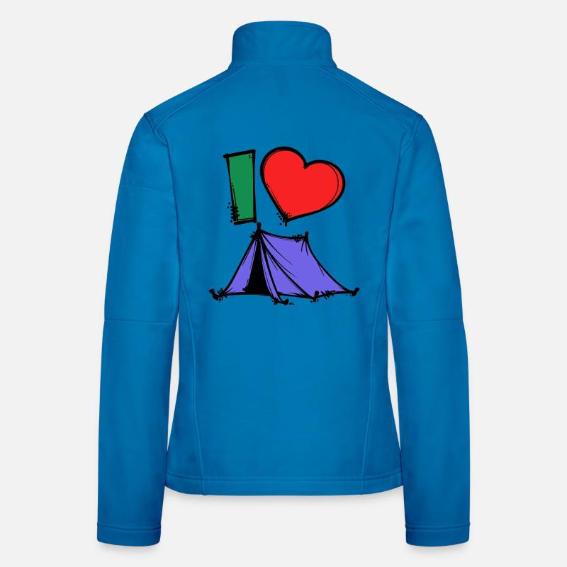 Camper Statement Camping Herz Campingplatz Zelten Frauen Softshelljacke