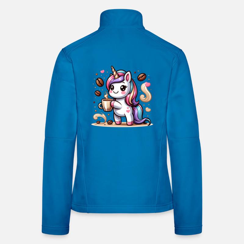 Unicorn Café-addict: Magic Coffee Break Women's Softshell Jacket