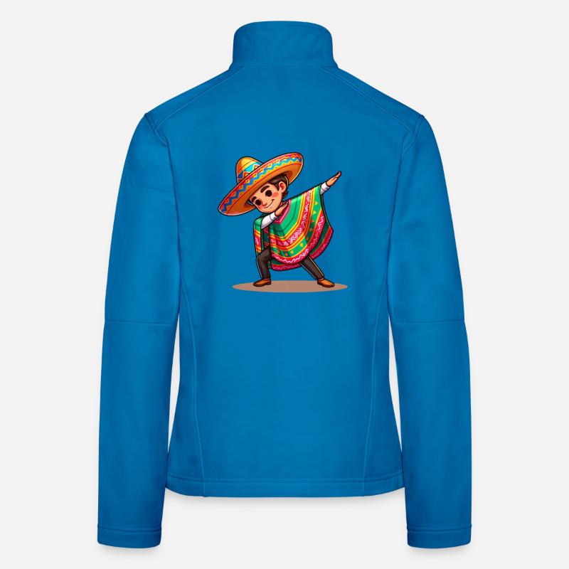 Mexican Poncho Costume Making the Dab. Women's Softshell Jacket