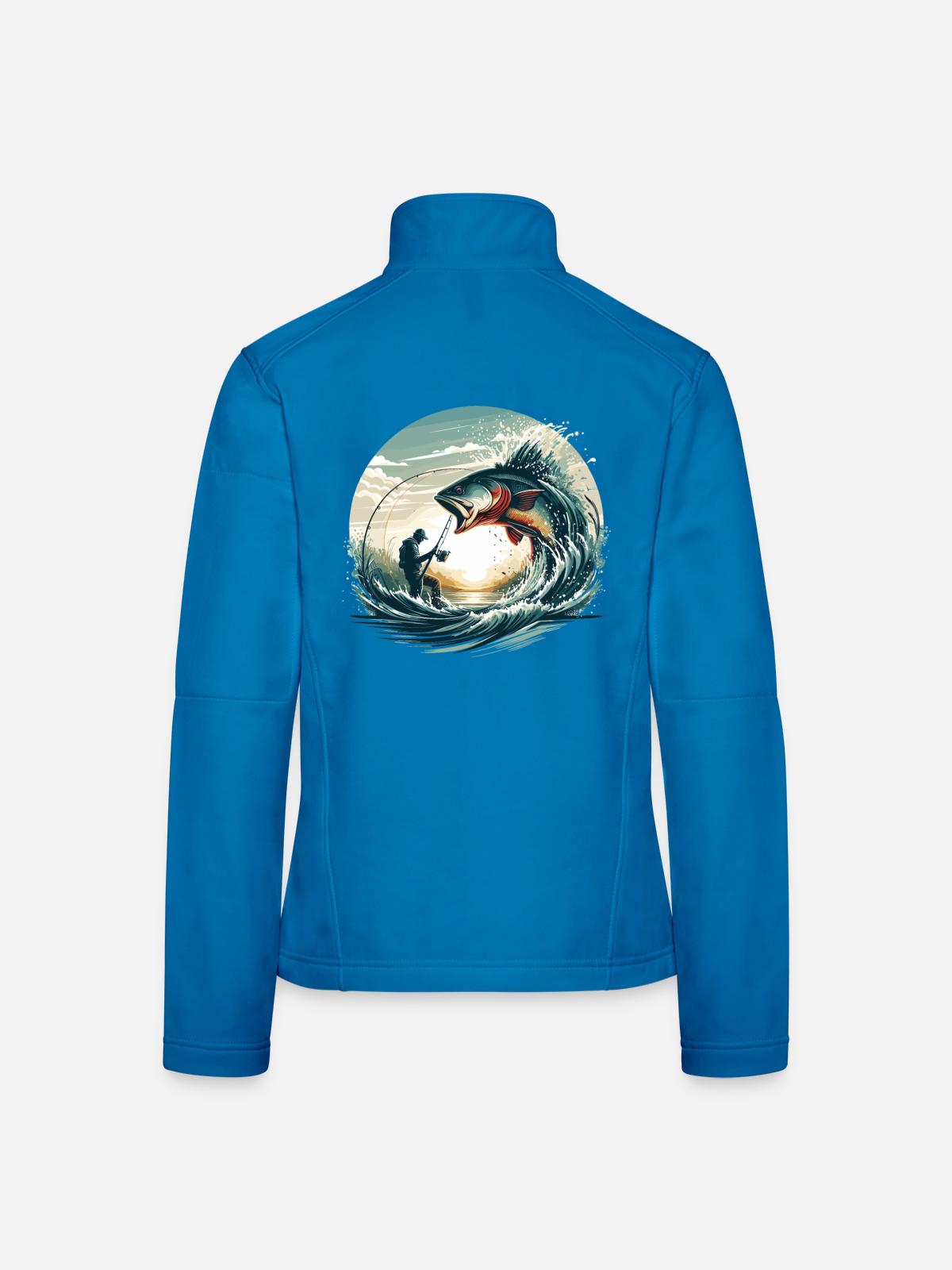 Angeln Angler Dynamik Geschenk - Frauen Softshelljacke - Lichtblau - Hinten