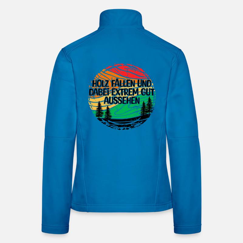 Déclaration de forestier arbre boiseries bois de bûcheron Veste en tissu softshell Femme