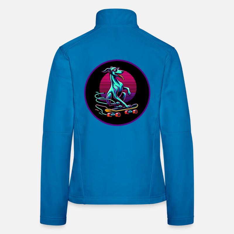 Skating Whippet - Frauen Softshelljacke - Lichtblau
